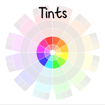 color wheel - tints | delightfulpaths.com