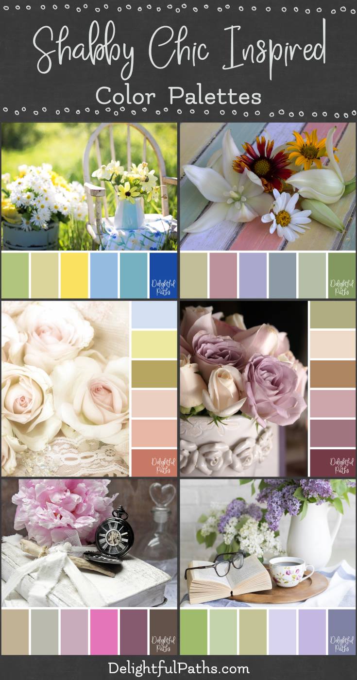 shabby chic inspired color palettes delightful paths