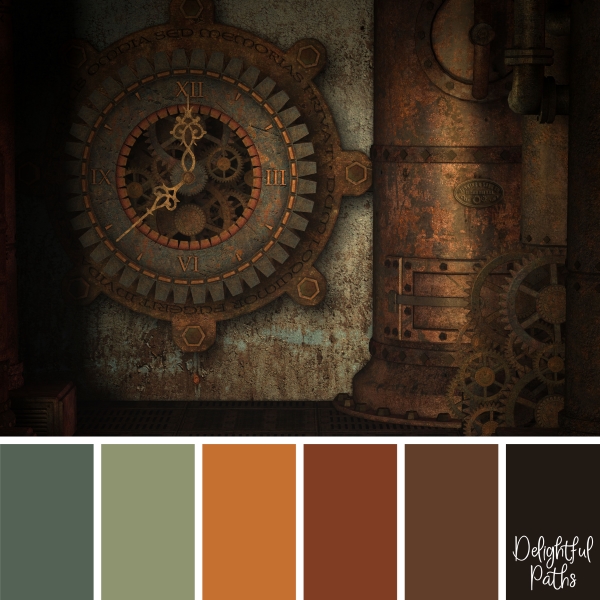 Steampunk Inspired Color Palettes - Delightful Paths