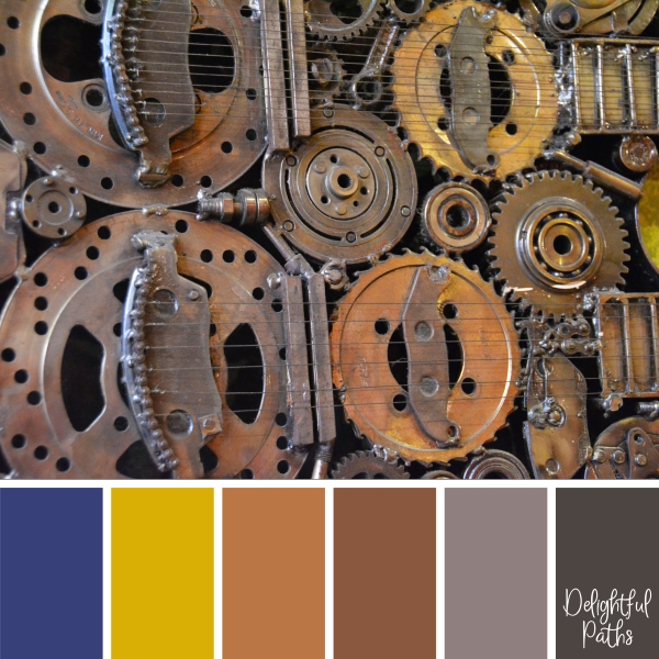 Brass Stringed Instrument steampunk color palette DelightfulPaths.com