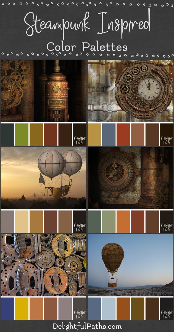 The Colors of Steampunk: A quick guide to color in steampunk images, plus  useful online tools for building color themes