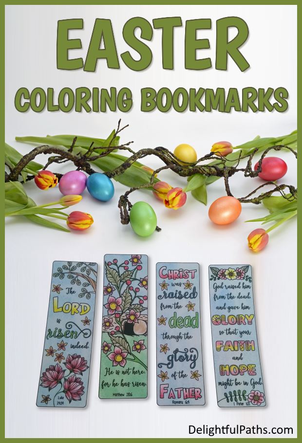 easter coloring bookmarks DelightfulPaths