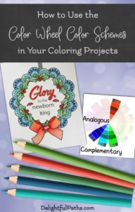 How to Use The Color Wheel Color Schemes in Your Coloring Projects | delightfulpaths.com