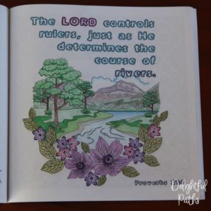 Proverbs adult coloring book from Delightful Paths Proverbs 21:1 CEV