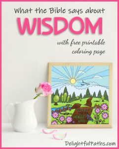 How to get godly wisdom - with free printable coloring page DelightfulPaths #coloring #coloringpages #printable