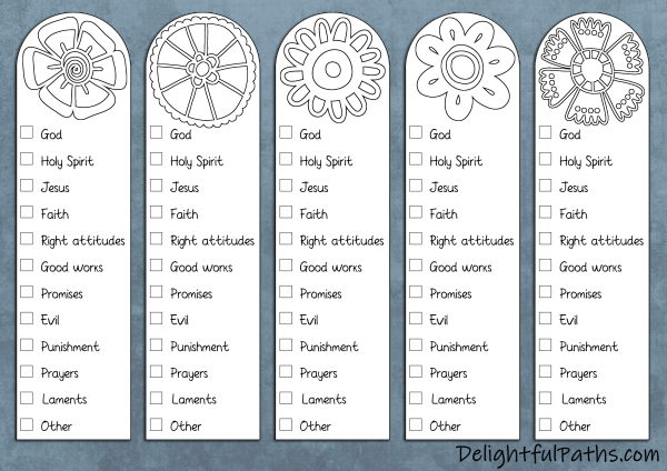 color-coding bookmarks ready to color finished2 DelightfulPaths 2021