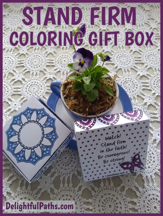 Stand Firm Coloring Craft Gift Box - DelightfulPaths