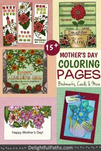 mother's day printable coloring crafts pinterest DelightfulPaths