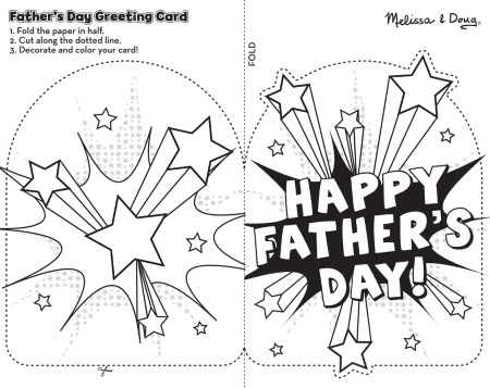 Fathers Day Printable Coloring card from melissaanddoug DelightfulPaths