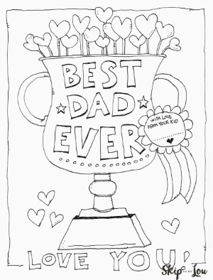 Fathers Day Printable Coloring card from skiptomylou DelightfulPaths