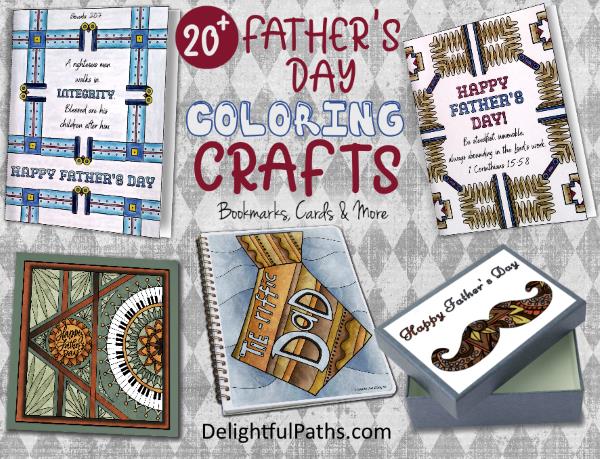 printable fathers day coloring crafts roundup DelightfulPaths