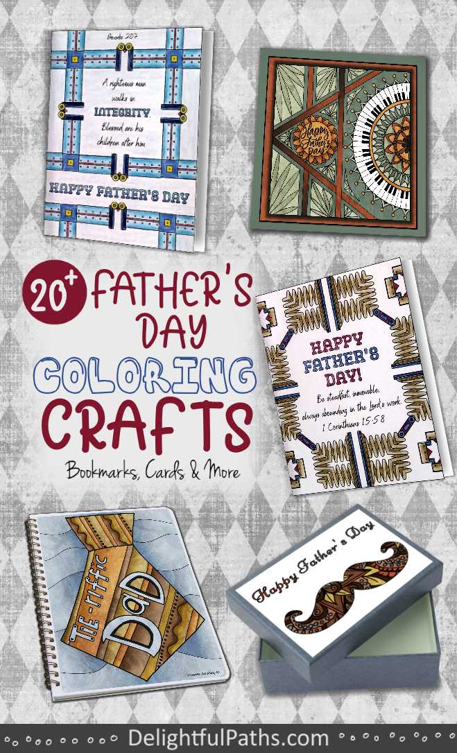 printable fathers day coloring crafts roundup DelightfulPaths