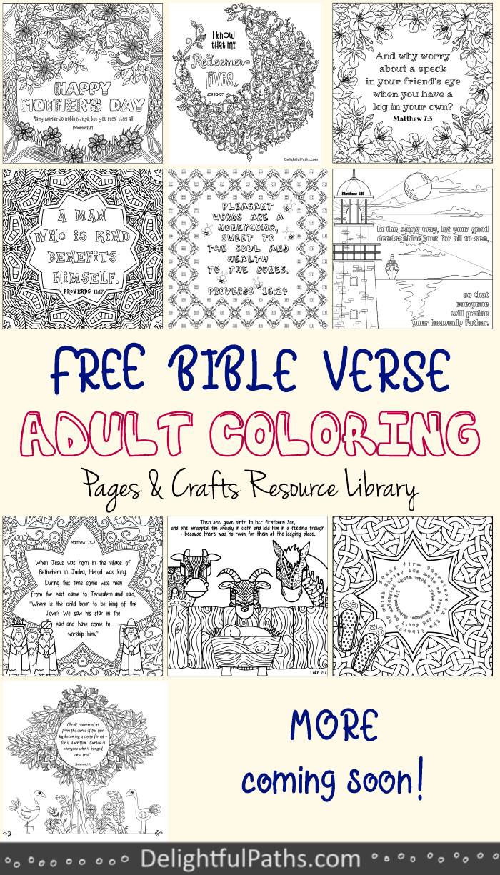 Free Resource Library (Adult Coloring and Printables) - Delightful Paths