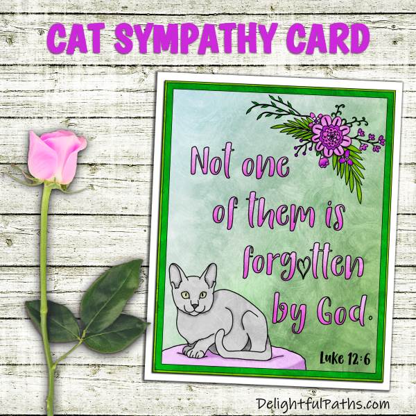 Printable Pet Sympathy Cards - Delightful Paths