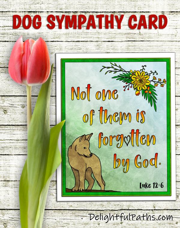 Printable Pet Sympathy Cards - Delightful Paths