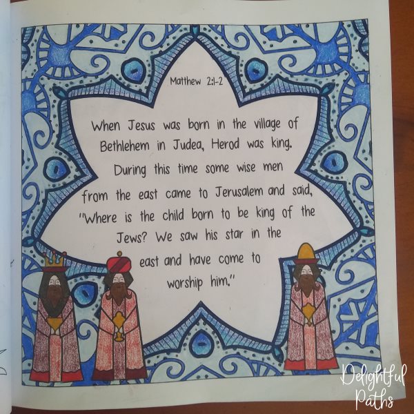 Delightful Paths Adult Bible Coloring Book – Christmas - Delightful Paths