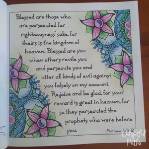 Sermon on the Mount Bible Coloring Book DelightfulPaths Mat 5-10-12