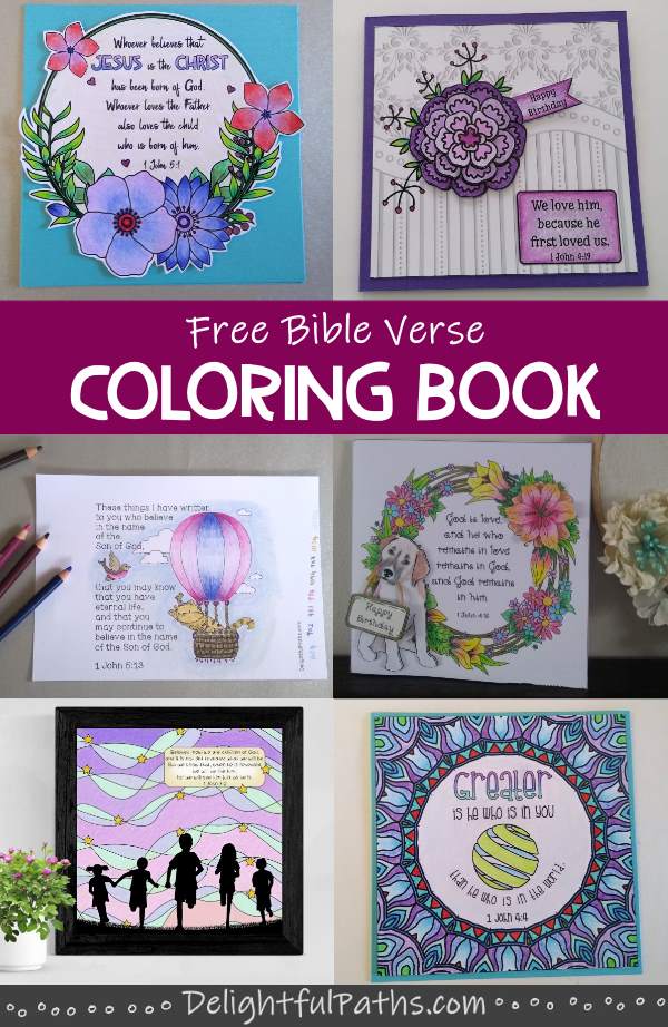 download this free adult bible coloring book - 1 John DelightfulPaths #coloringforadults #coloringpages #papercraft #printable