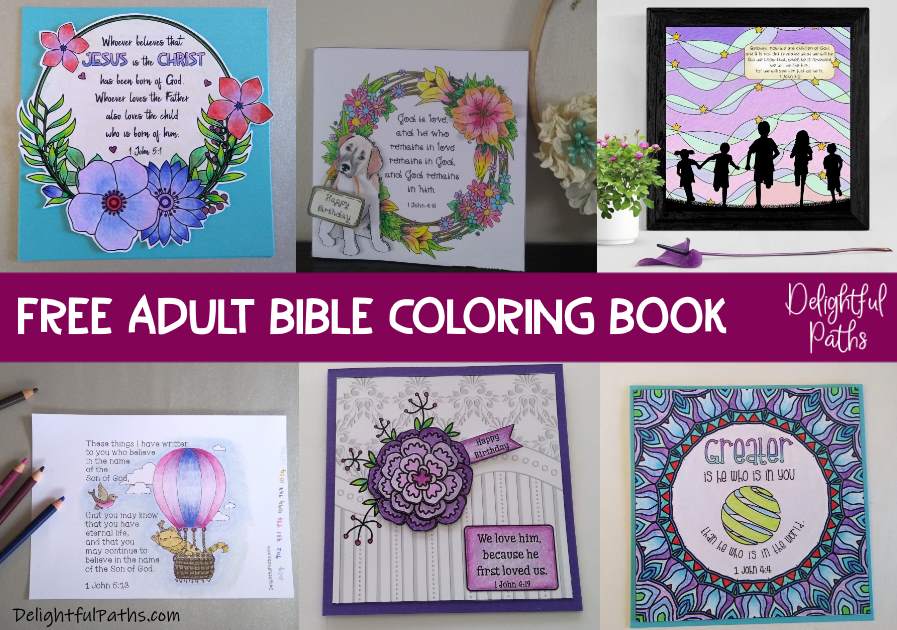 free printable adult bible coloring book - 1 John DelightfulPaths