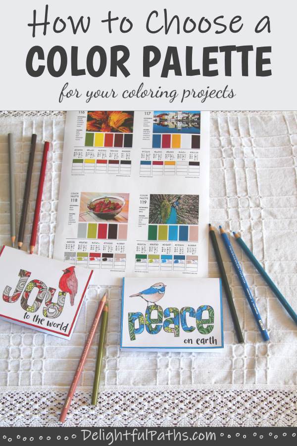 The Color Catalog choosing a color palette DelightfulPaths #colorpalette #colorinspiration #coloringforadults #coloringpages