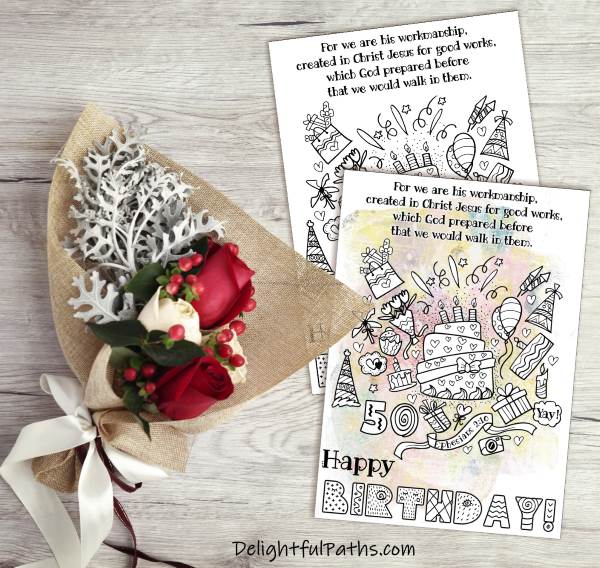 Printable Milestone Birthday Cards - Delightful Paths