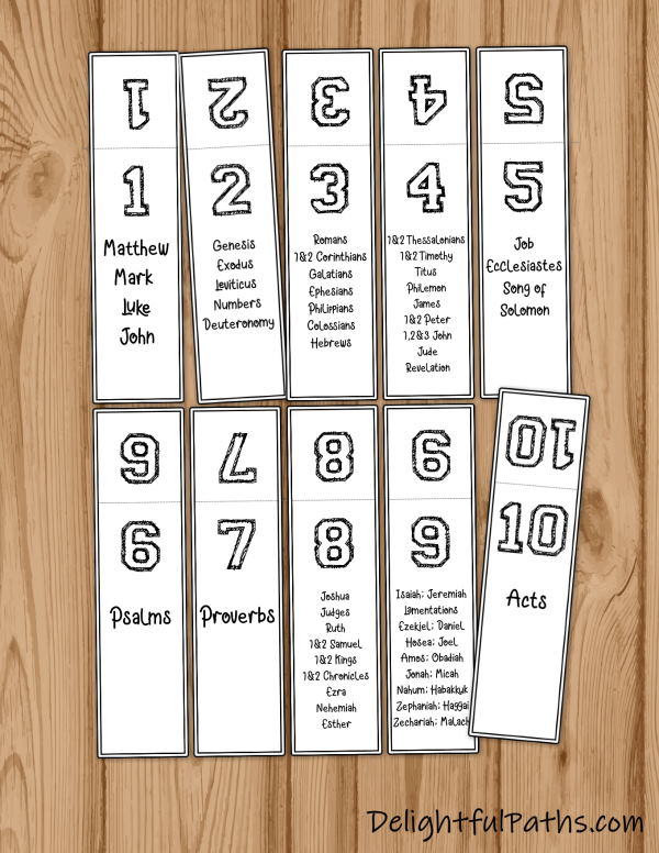 Horner Bible Reading Plan Printable Coloring Plain Magnetic Bookmarks DelightfulPaths